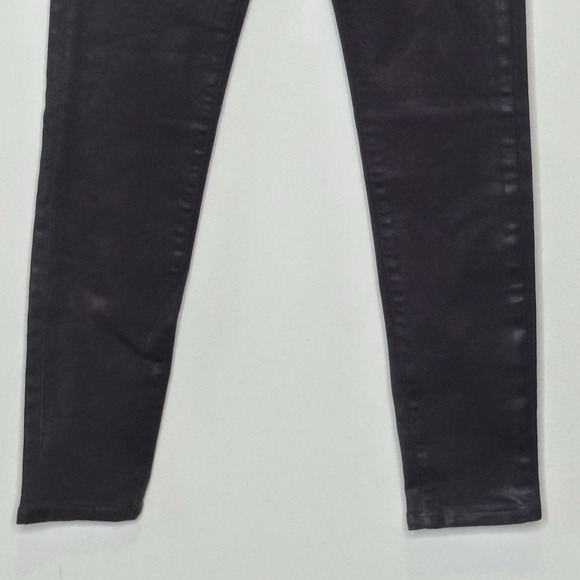 Joe's Jeans High Rise Skinny Ankle Jeans 23 Plum Coated Metallic Stretch Purple - Picture 3 of 12